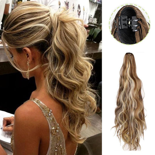 🔥Hot Sale Deals-18-inch Wavy Curly Wig Clip Ponytail Extension