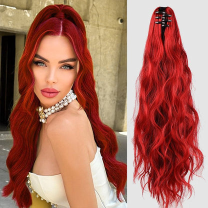 🔥Hot Sale Deals-18-inch Wavy Curly Wig Clip Ponytail Extension
