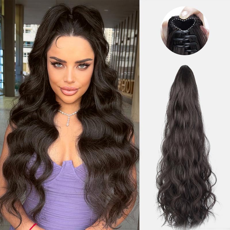 🔥Hot Sale Deals-18-inch Wavy Curly Wig Clip Ponytail Extension