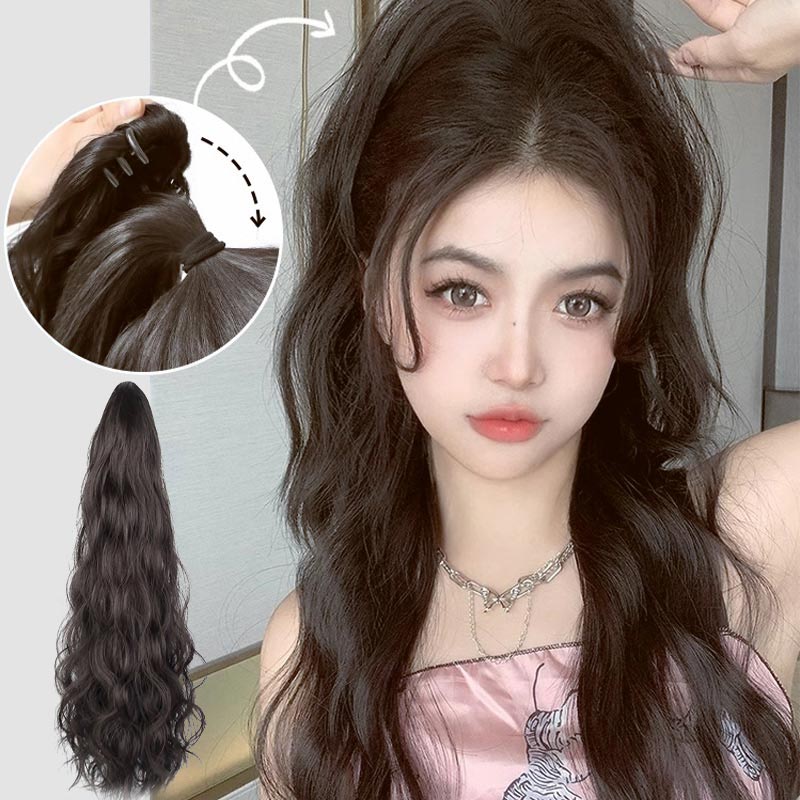 🔥Hot Sale Deals-18-inch Wavy Curly Wig Clip Ponytail Extension