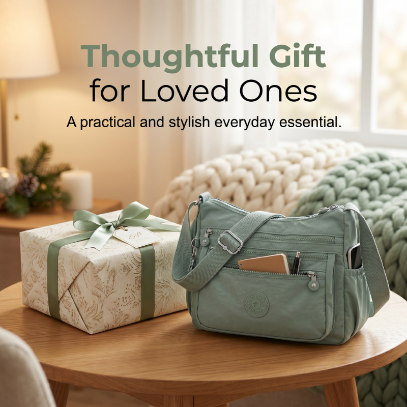 ⌛Limited-Time Offer-Lightweight Multi-Pocket Nylon Crossbody Bag
