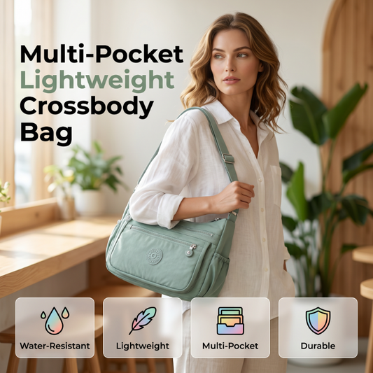 ⌛Limited-Time Offer-Lightweight Multi-Pocket Nylon Crossbody Bag
