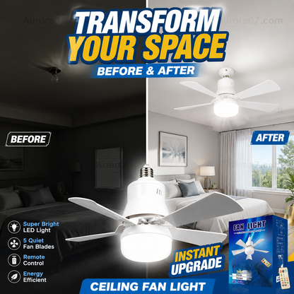 🏆LAST DAY SALE 49% OFF🔥SmartBreez™ 40W LED Ceiling Fan Light – 20.5” Ultra-Quiet with Remote 🎯 | E27 + FREE B22 Adapter 🔌 | For Bedroom 😴, Kitchen 👩‍🍳 & Garage 🛠️ – UK Ready! 🇬🇧