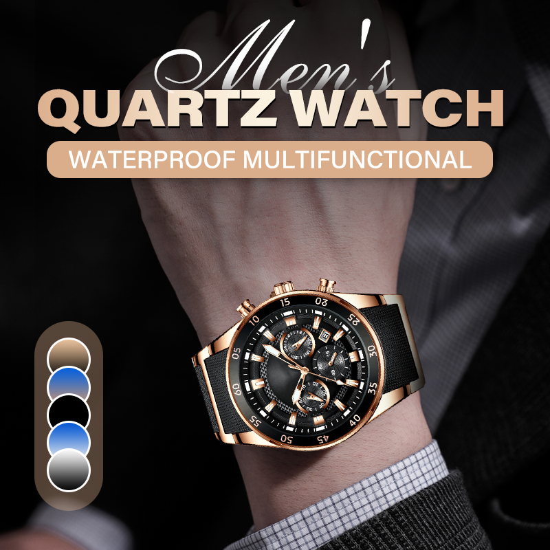 Men's Waterproof Multifunctional Quartz Watch