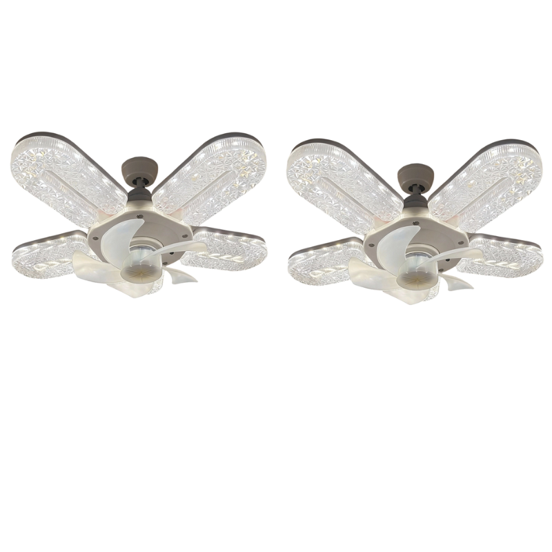 🔥Limited-time offer 💡 Crystal-Effect LED 5-Blade LED Fan Light
