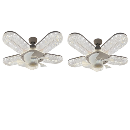 🔥Limited-time offer 💡 Crystal-Effect LED 5-Blade LED Fan Light