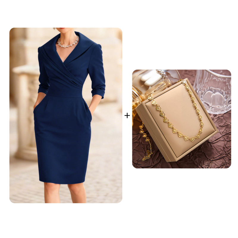 Navy Blue_Dress+Necklace