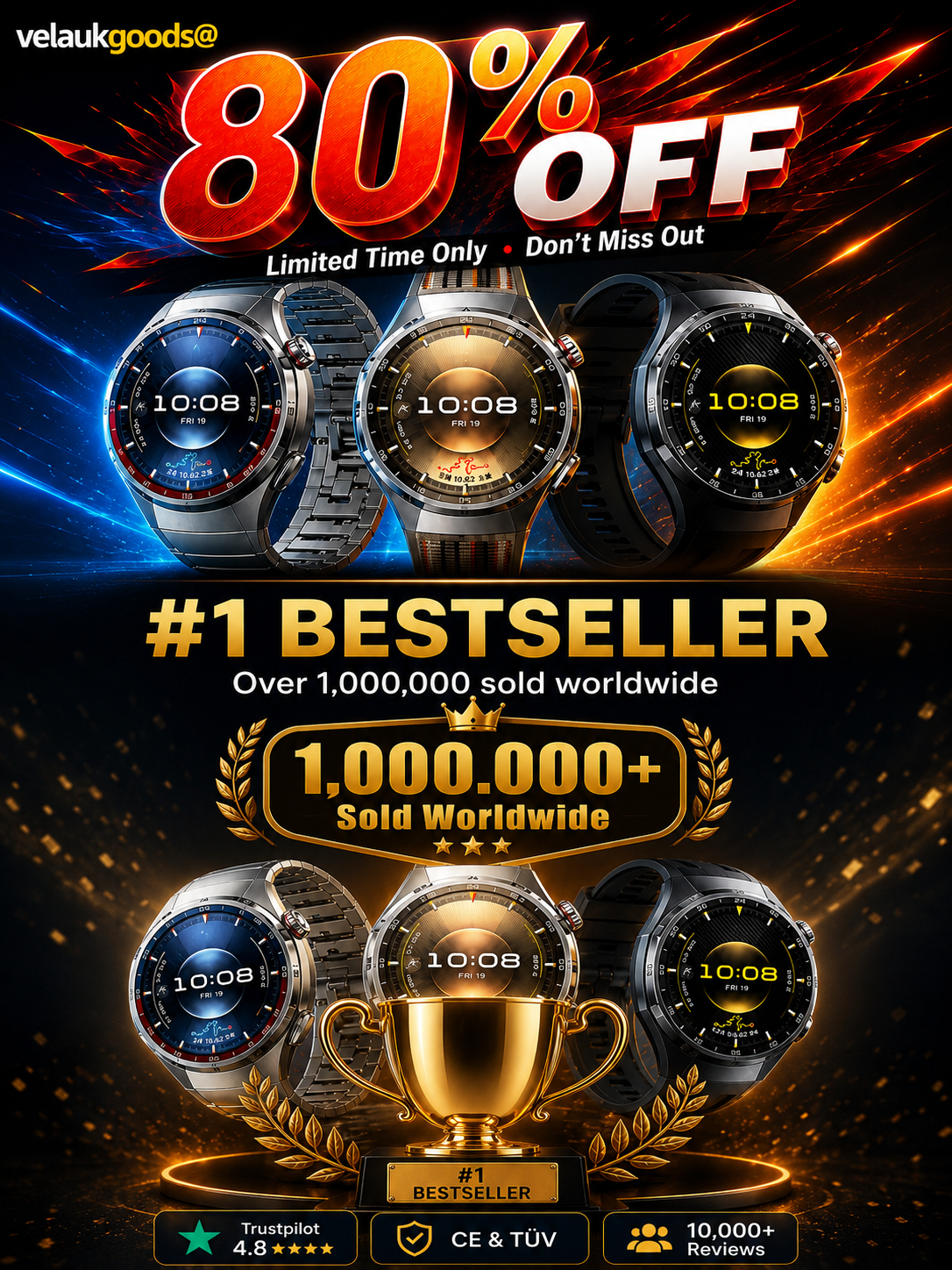 ⌛Limited-Time Offer-GT6pro Bluetooth Call Smartwatch – Bestseller