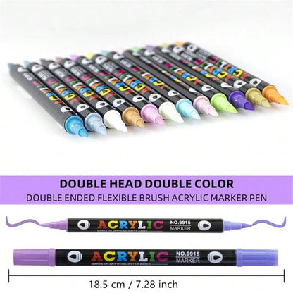 🌈Hot Sale Deals🖌️Dual Tip Acrylic Paint Pen Marker✨🎨