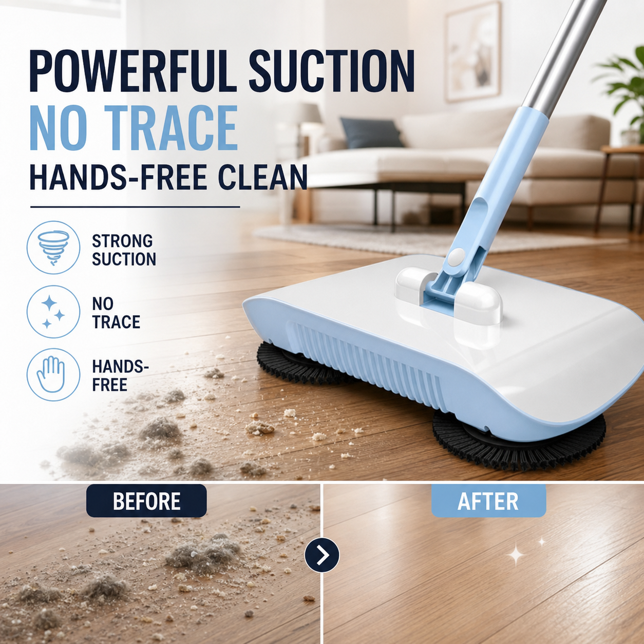 🔥New Hot Selling-50% Off!!🤖🧹SMART ROBOT VACUUM CLEANER MOP & BROOM