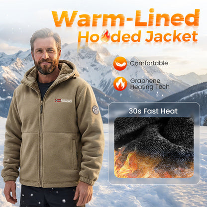 🔥Upgraded Unisex Hooded Casual Graphene Insulated Jacket (with Internal Pockets)
