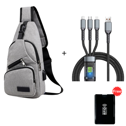 🎒 49% OFF NOW!⛰️ Outdoor Sport Sling Pack – Multifunctional, Durable & USB Port – Urban Commuter Essential 🚴‍♂️