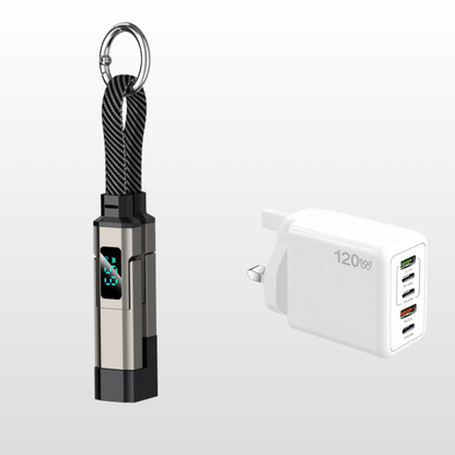 🔥HOT SALE50% OFF🔥4-in-1 Digital Display Keychain Charging Cable