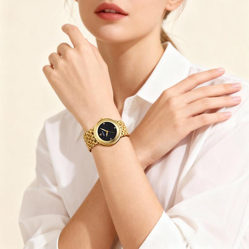 ⏳Time-Limited Special⏰Luxury Round Bracelet Watch Fashionable Women's Wristwatch