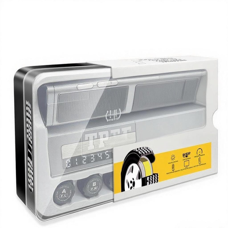 🚗49% OFF NOW! ✨ Solar Tire Pressure Monitor - Real-Time 4-Wheel Display with Wireless Sensors & Waterproof Design for Enhanced Safety 🔋🌞