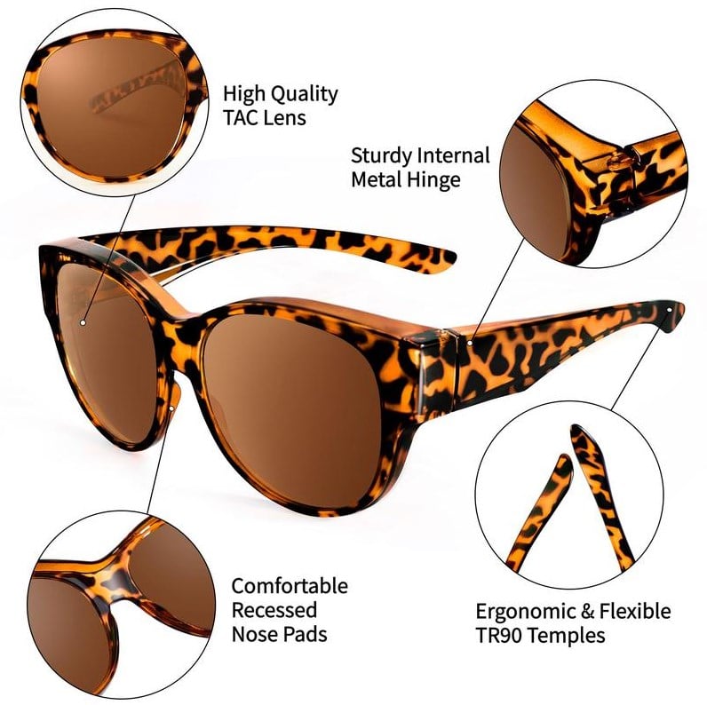 New Oversized Cat Eye Sunglasses Polarized UV400 Protection
