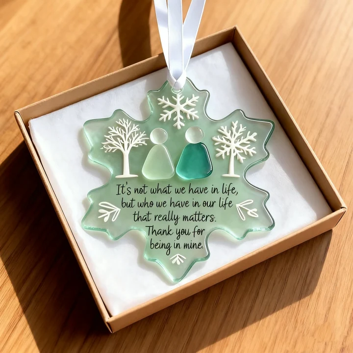 🌊Snowflake-Shaped Sea Glass Friendship Decor❄✨ Shaped by Nature & Crafted by Hand!
