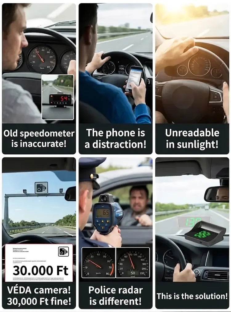 ⌛Limited-Time Offer-Head-Up Display (HUD) Car GPS Digital Speedometer