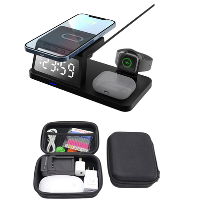 💥Hot Sale Deals-4-in-1 Fast-Charging Wireless Charging Station With Clock