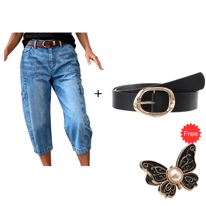 📢Mid-Season Sale: 50% off – limited time ⏰Women's Casual Stretchy Cropped Denim Pants
