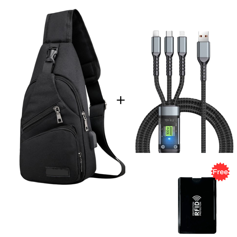 🎒 49% OFF NOW!⛰️ Outdoor Sport Sling Pack – Multifunctional, Durable & USB Port – Urban Commuter Essential 🚴‍♂️