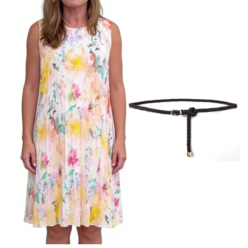💥 Special Sale 50% OFF💥Women’s Sleeveless Floral Print Pleated Dress