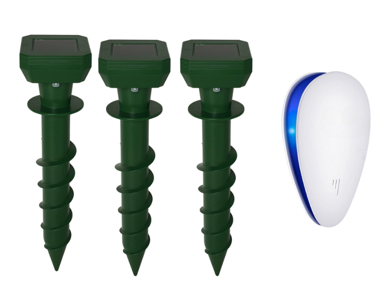 🔥Limited-time offer-Solar Powered Ultrasonic Mole Repeller Stake
