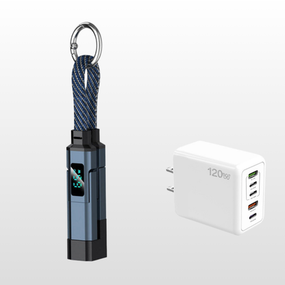 🔥HOT SALE50% OFF🔥4-in-1 Digital Display Keychain Charging Cable