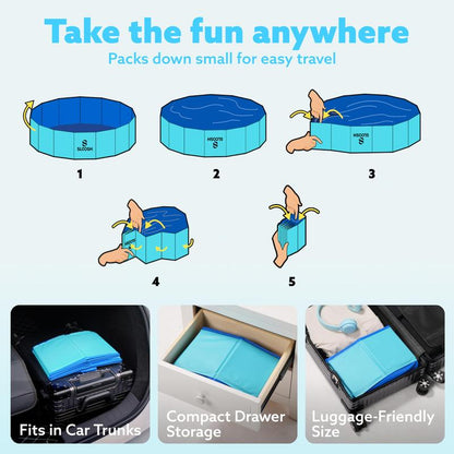 ⌛Limited-Time Offer-Large Foldable Backyard Wading Pool for Whole Family & Pets
