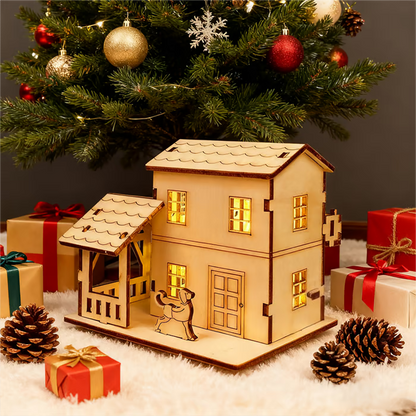 🎅Christmas Specials-DIY illuminated wooden Christmas houses for crafts