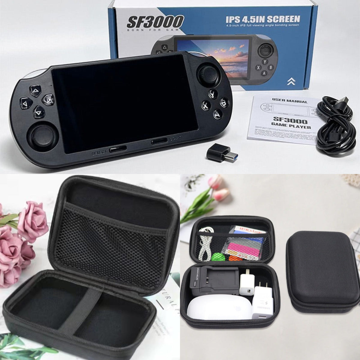🔥Limited-time offer-SF3000 Portable Handheld HD Gaming Console Set