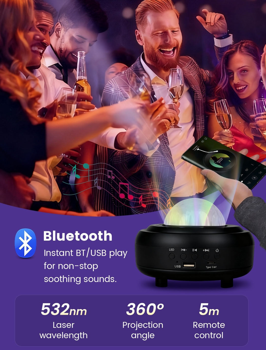 📢📢50 % OFF !!🎅 Northern Lights Aurora Projector – Enjoy the starry sky at home ✨