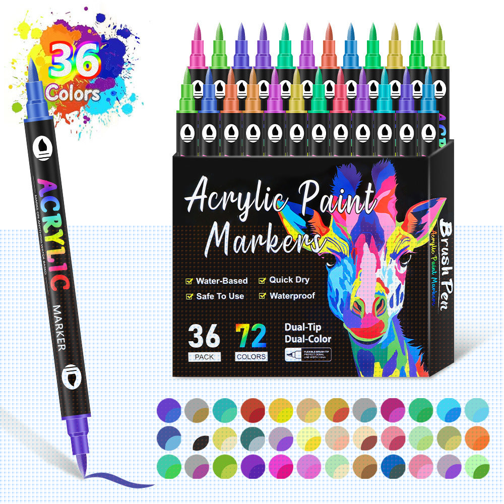 🌈Hot Sale Deals🖌️Dual Tip Acrylic Paint Pen Marker✨🎨