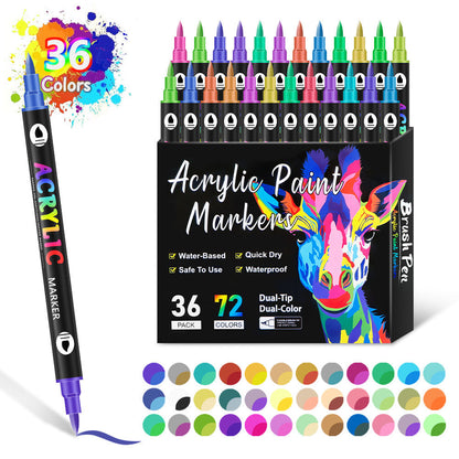 🌈Hot Sale Deals🖌️Dual Tip Acrylic Paint Pen Marker✨🎨