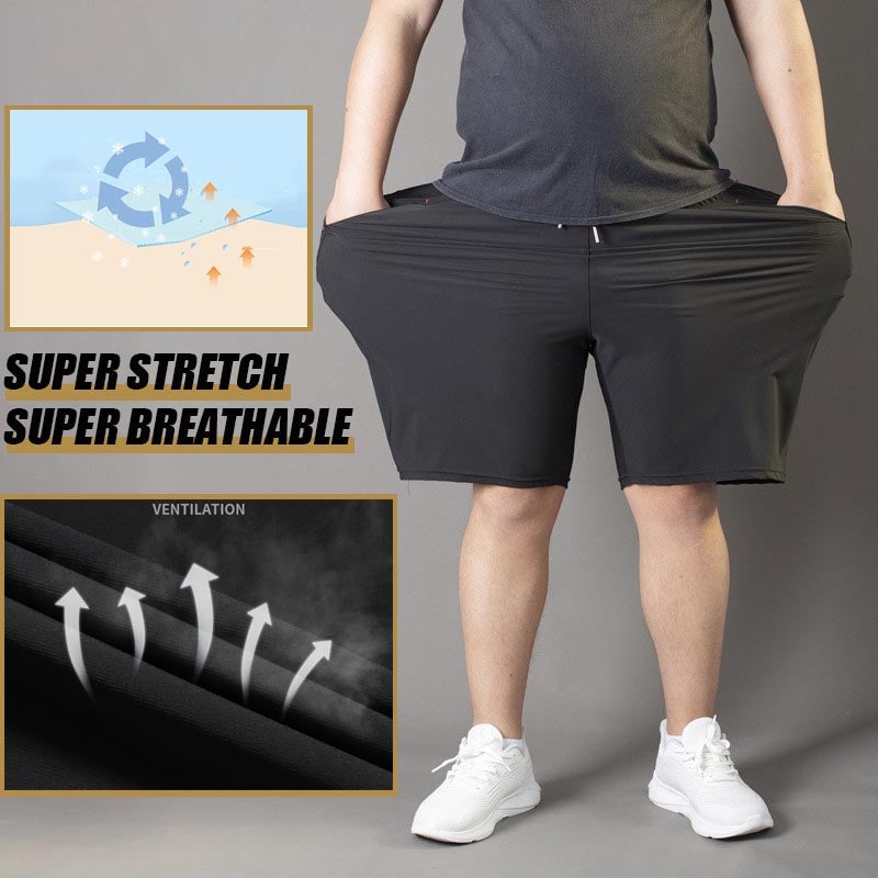 🔥2026 HOT SALE 49% OFF🔥Men's Plus Size Ice Silk Stretch Shorts