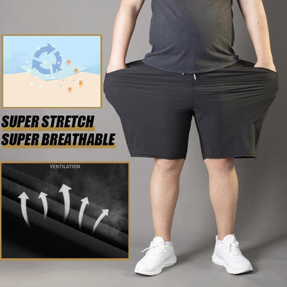 🔥2026 HOT SALE 49% OFF🔥Men's Plus Size Ice Silk Stretch Shorts