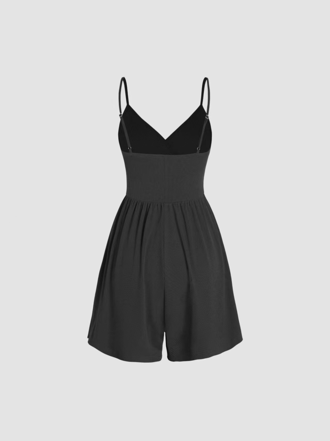 ☀️Summer Essential-Limited Time Low Price💕Women's Casual Adjustable  Plain Backless Wrap Cami Romper