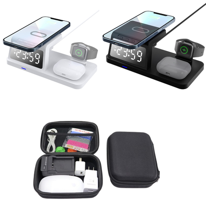 💥Hot Sale Deals-4-in-1 Fast-Charging Wireless Charging Station With Clock