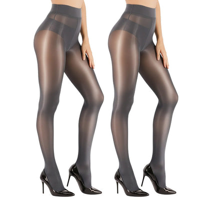 💖 Everyday Comfort | Women's High-Waisted Sheer Shiny Tights – Buy 1 Get 1 Free