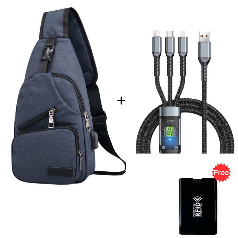 🎒 49% OFF NOW!⛰️ Outdoor Sport Sling Pack – Multifunctional, Durable & USB Port – Urban Commuter Essential 🚴‍♂️