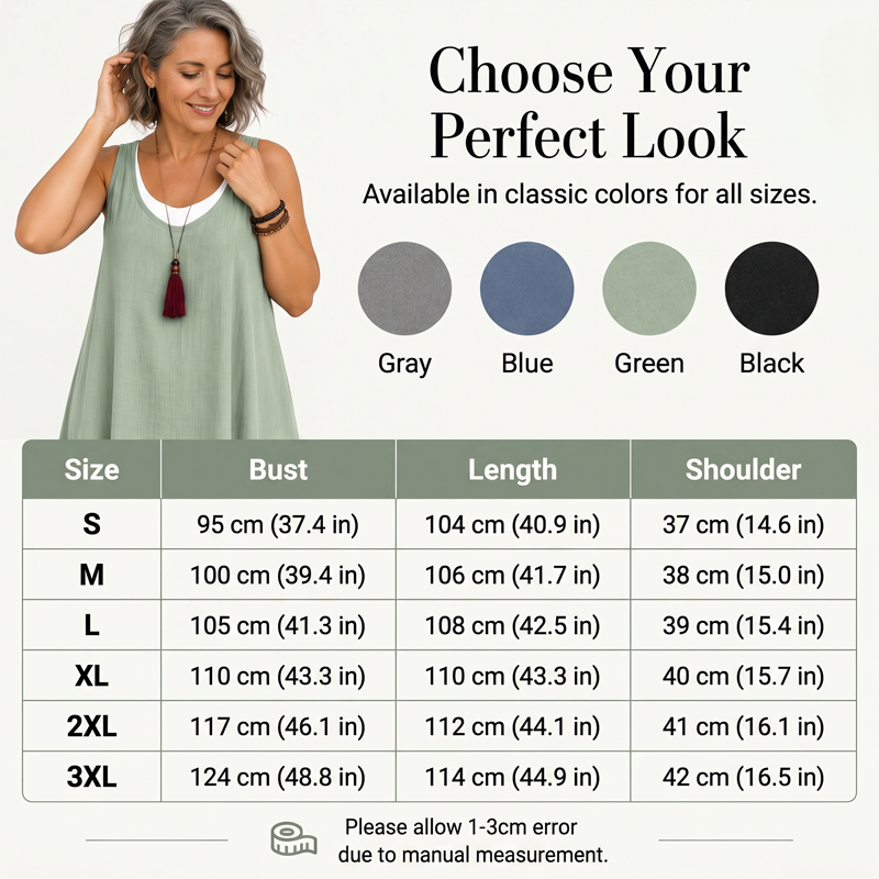 ⏰Last Day Sale 50% Off💃Women's Casual Loose Sleeveless Fake Two Piece Tank Dress