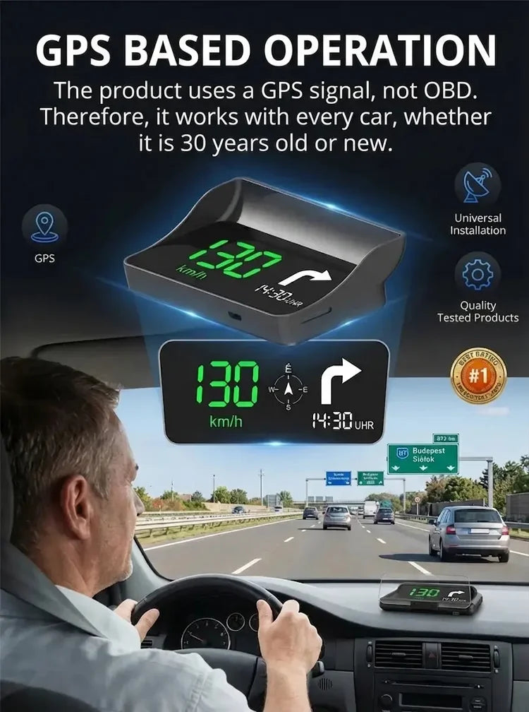 ⌛Limited-Time Offer-Head-Up Display (HUD) Car GPS Digital Speedometer
