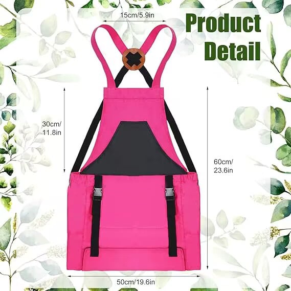 🎁 Hot Sale 49% OFF 🔥Cross Back Gardening Apron With Deep Kangaroo Release Pockets
