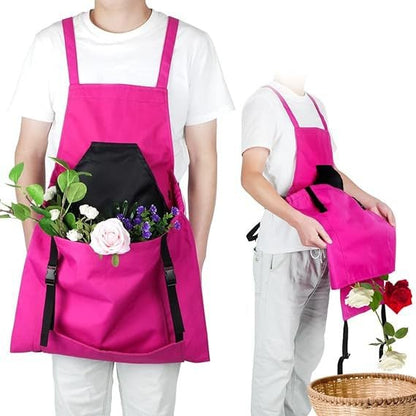 🎁 Hot Sale 49% OFF 🔥Cross Back Gardening Apron With Deep Kangaroo Release Pockets