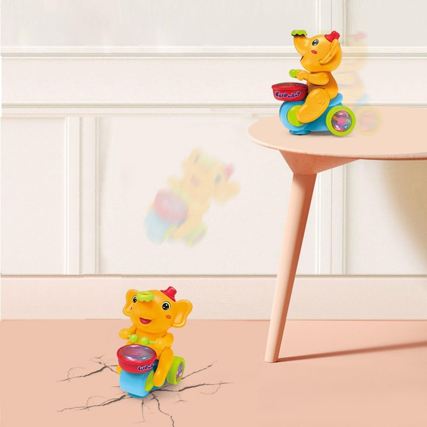 🎁⚽Last Day Hot Sale👦👧Musical Walking Elephant Drummer Toy