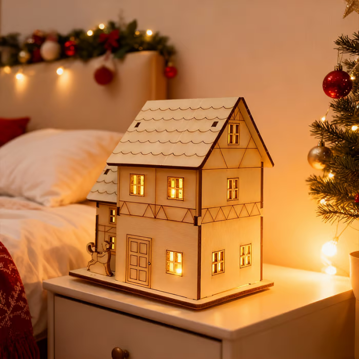 🎅Christmas Specials-DIY illuminated wooden Christmas houses for crafts