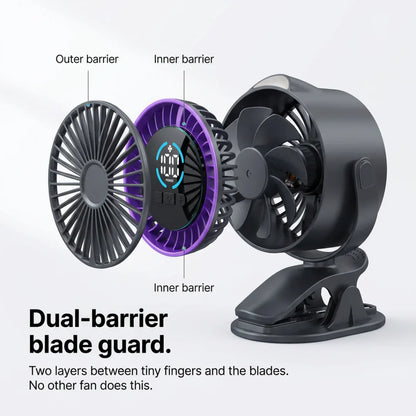 🥳2026 HOT SALE🥳LAST DAY 50% OFF!🔥All-Day Cordless Clip-On Fan with 5 Speeds & Night Light