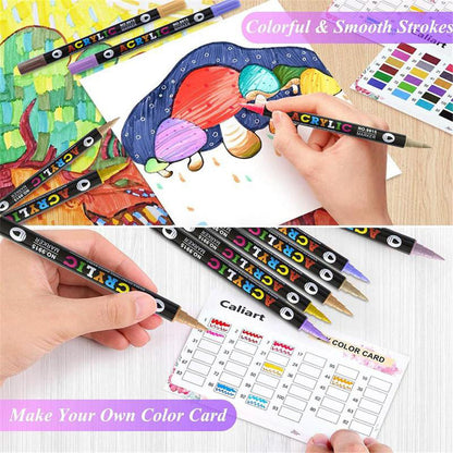 🌈Hot Sale Deals🖌️Dual Tip Acrylic Paint Pen Marker✨🎨