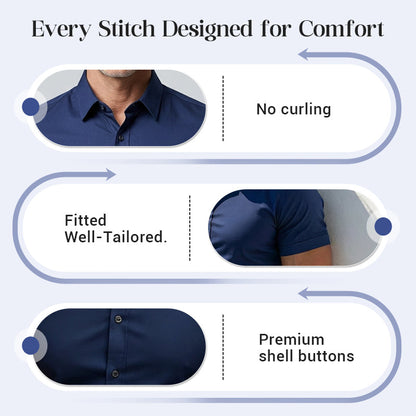 👔 50% OFF NOW! ✨ Men's Non-Iron Shirts – Wrinkle-Free, Comfortable All Day & Perfect for Business or Casual 👕