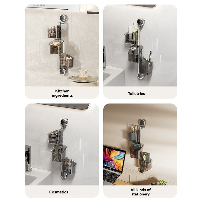 🔥Hot Sale🔥Perforated Suction Cup Spice Storage Rack（50% OFF）